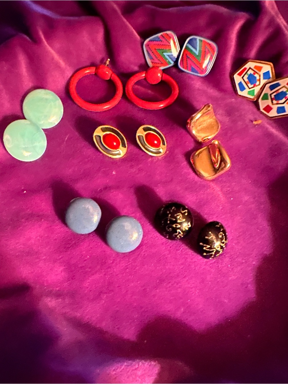 8 pair pierced earrings